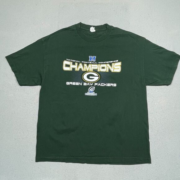 Green Bay Packers‎ Shirt Men XL 2011 CHAMPIONS National Football Conference - Picture 1 of 9